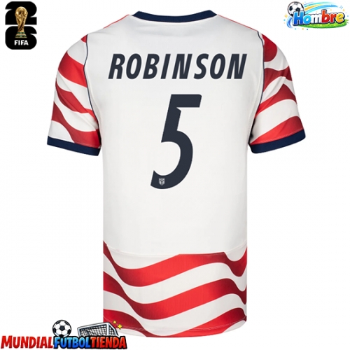 Camiseta Estados Unidos Antonee Robinson #5 Primera Equipación Replica Mundial 2026 mangas cortas